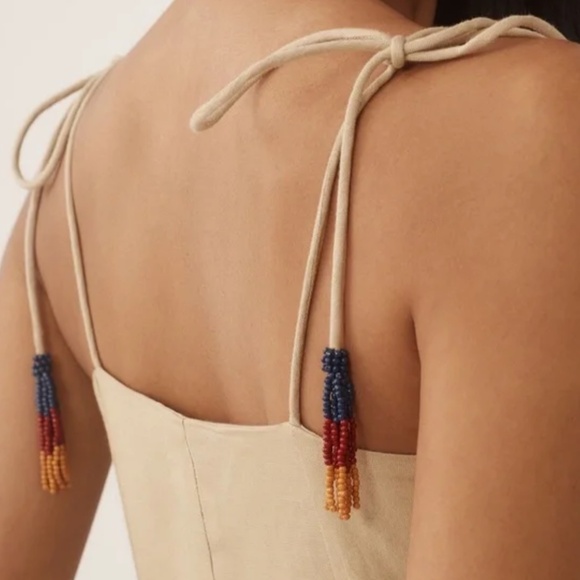 Farm Rio Surreal Embroidered Linen Blend Dress - Picture 4 of 7